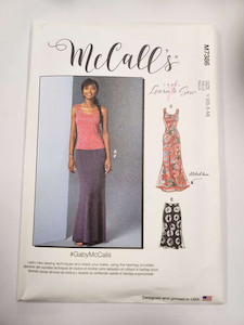 McCALL'S M7386 Misses' Dresses,Top and Skirt FAB FABRICS
