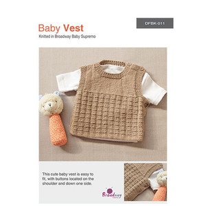 Products: Broadway Yarns Baby Vest with Buttons FAB FABRICS