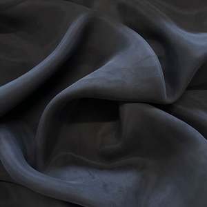 Cupro: Sandwashed Cupro Satin Twill - Black