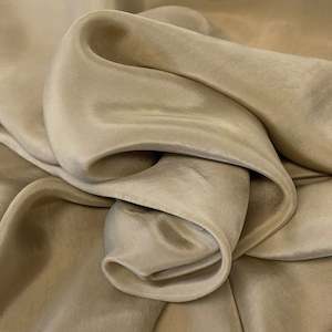 Cupro: Sandwashed Cupro Satin - Dark Chino