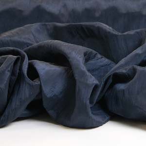 Nylon: Lightweight Crinkle Satin - Navy