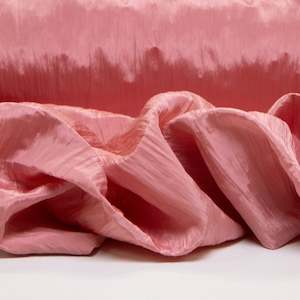 Nylon: Lightweight Crinkle Satin - Carnation