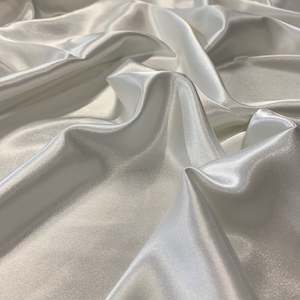 Lightweight Polyester Satin - Cream