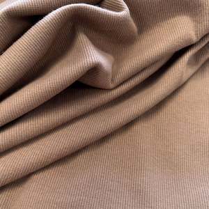 Rib: Cotton Elastane 2x2 Ribbing - Biscuit