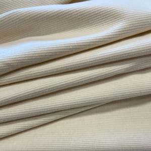 Rib: Cotton Elastane 2x2 Ribbing - Cream