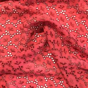 Embroidery: Rayon Broderie Deadstock - Red