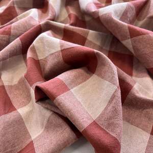 Big Scale Yarn Dyed Gingham Cotton - Sienna
