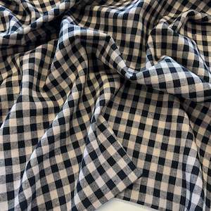Classic Yarn Dyed Gingham Cotton - Black