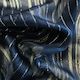 Silk Lurex Stripe Deadstock - Midnight Blue