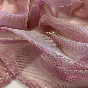 Lace: Shot Shimmer Mesh - Blush