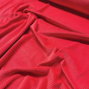 Corduroy: 6 Wale Cotton Corduroy - Red