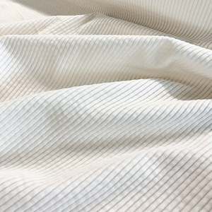 6 Wale Cotton Corduroy - White