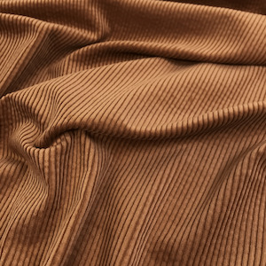 Corduroy: 6 Wale Cotton Corduroy - Tobacco