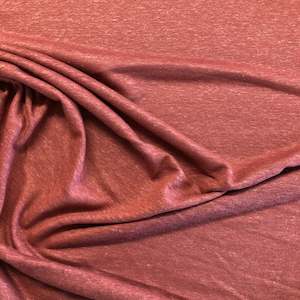 T Shirt Knits: Linen Bamboo Knit - Brick