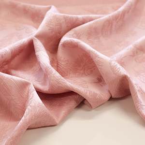 Rayon: Autumn Leaf Jacquard - Pink