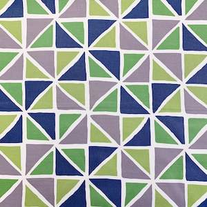 Printed Canvas: Printed Canvas - Blue Triangle