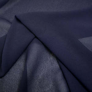 Chiffon Georgette Organza: Washed Viscose Crepe - Ink