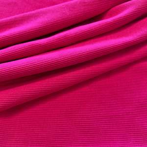 Matching Brushed Sweatshirt Knit Ribbing: Cotton Elastane 2x2 Ribbing - Fuchsia