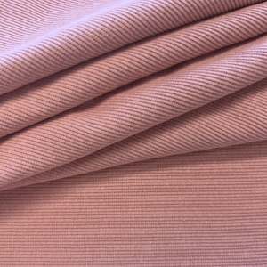 Matching Brushed Sweatshirt Knit Ribbing: Cotton Elastane 2x2 Ribbing - Dusky Pink