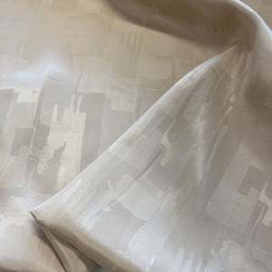 Rayon: Abstract Jacquard Satin - Sand