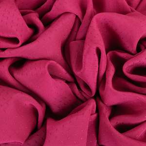 Viscose Dobby Satin Designer End - Raspberry