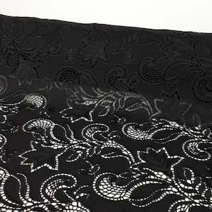 Medina Embroidered Cotton Designer End – Black