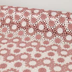 Polyester: Geo Embroidered Lace Designer End – Madison Pink (Limited Stock)