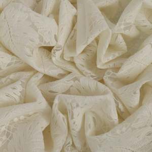 Polyester: Anise Embroidered Monstera Lace Designer End – Vintage Cream