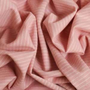 T Shirt Knits: Cotton Spandex Pinstripe Knit - Pink