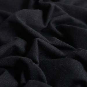 Linen Cotton Self Stripe Knit - Black