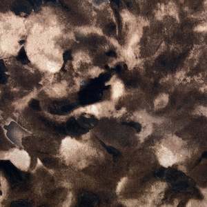 Rayon: Abstract Watercolour Print Deadstock - Coffee