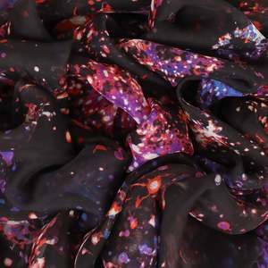 Deadstock: Silk Printed Chiffon Deadstock - Cordero Pink