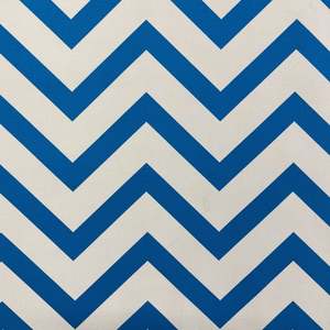 Printed Canvas - Bright Blue Chevron