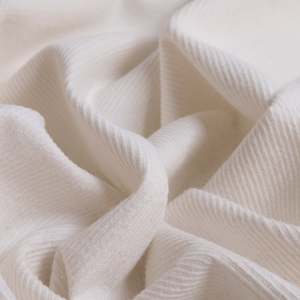 Heavy Washed Finish Cotton Twill - White