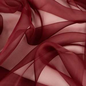 Silk Organza Deadstock - Burgundy