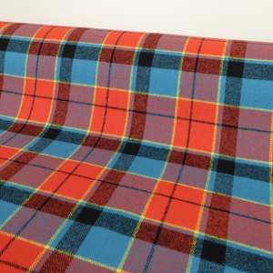 Brushed Cotton Plaid Deadstock - Blue & Orange Plaid