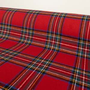 Brushed Cotton Plaid Deadstock - Red Tartan