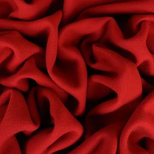 Wool Blend Coating Designer Ends Deadstock - Ruby Red