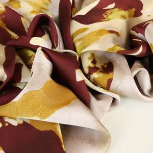 Abstract Printed Poly Satin - Super Bass
