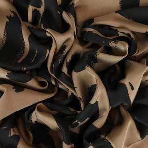 Abstract Printed Poly Satin - La Bamba