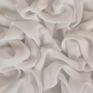 Deadstock: Fluid Polyester Matte Satin Deadstock - White