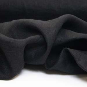 Linen: Washed Linen Soho 160gsm - Black