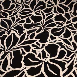 All Fabric: Printed Stretch Knit Deadstock - Abstract Black & White