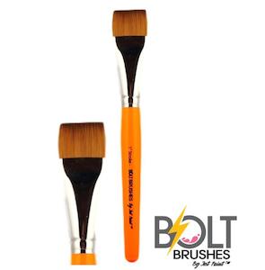 Bolt Brushes By Jest Paint: BOLT 1" One stroke flat brush pointed handle