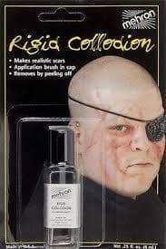 Special Effects: Mehron Rigid Collodion scarring liquid with brush 4ml