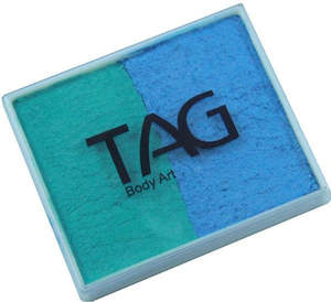 Tag 2 Colour Split Cakes: Tag split cake - Pearl teal/Pearl sky blue 50gm