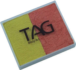Tag 2 Colour Split Cakes: Tag split cake - Pearl yellow/Pearl orange 50gm