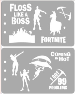 Fpnz Stencils: Fortnite stencil set