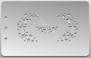 Eye design stencil - Stars