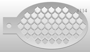 Fpnz Stencils: Fish/Mermaid scale stencil